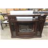 Image 1 : Electric Fireplace Style Heater and Big Screen TV Stand Combo 42" x 60" x 19 1/2"