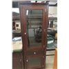 Image 2 : Entertainment Stand with 2 Towers, Center Cabinet, Lighting, and Shelving "