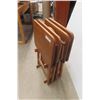Image 4 : 4 Folding Wooden TV Tables