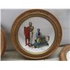 Image 3 : 5 Norman Rockwell Collector Plates with Oak Frames