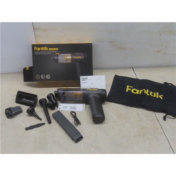 Fanttik Cordless Handheld Vacuum Cleaner with Attachments (New/Store Return)
