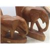 Image 8 : Hand Carved Kenya Elephant Book Ends and Terry McLean Collector Plate with Wood Frame