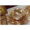 Image 5 : 4 Carnival Glass 2 w/Box + Tray, and Butter/Candy Dish