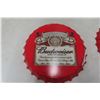 Image 2 : 2 Modern Bottle Cap Signs, 16" Diameter, Coke and Bud