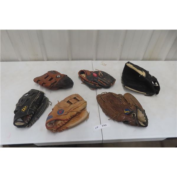 6 Baseball Gloves