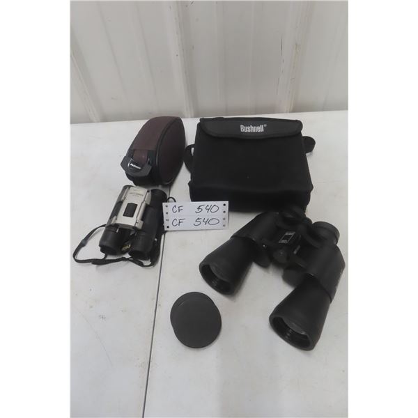 Bushnell 12 x 50 Binoculars and Nikon 10 x 25 Binoculars