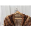 Image 2 : Vintage brown mink fur style stole with satin lining.