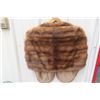 Image 4 : Vintage brown mink fur style stole with satin lining.