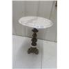 Image 1 : Fancy Marble Top Stand, 20" High, 15" Diameter