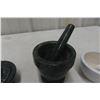 Image 4 : 2 Boxed Digital Measure Spoons, 2 Stone Mortar & Pestles, 1 Ceramic Mortar & Pestle