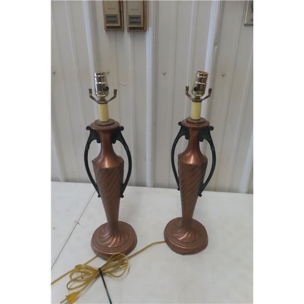 Modern Table Lamps, No Shade, Set of 2