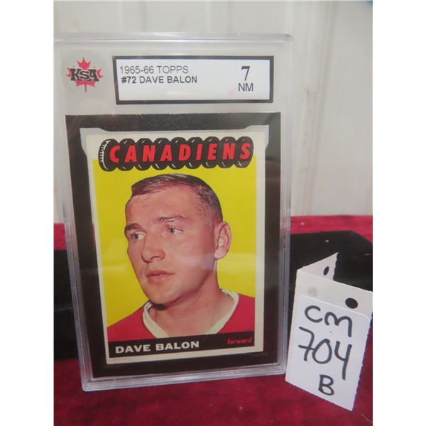 Graded 1965-66 Dave Balon Montreal Canadiens Card