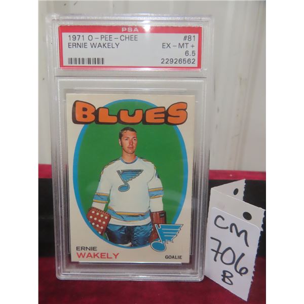 Graded 1971-72 Ernie Wakely St. Louis Blues Card