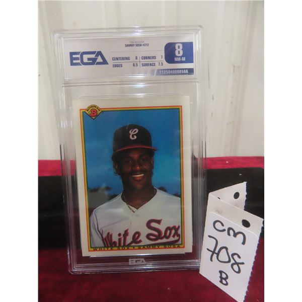 Graded Sammy Sosa Rookie Chicago White Sox Card
