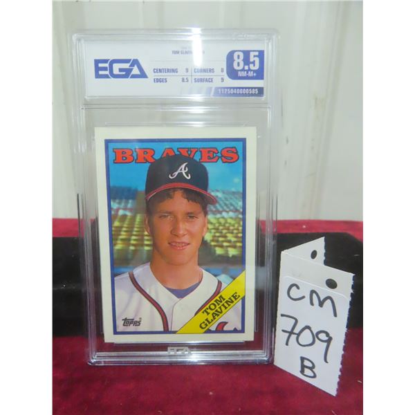 Graded Tom Glavine Rookie Atlanta Braves Card