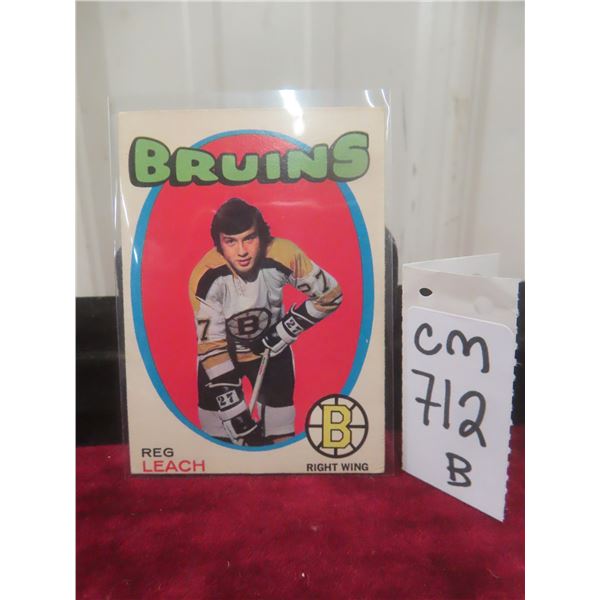 Reg Leach Rookie Boston Bruins Card