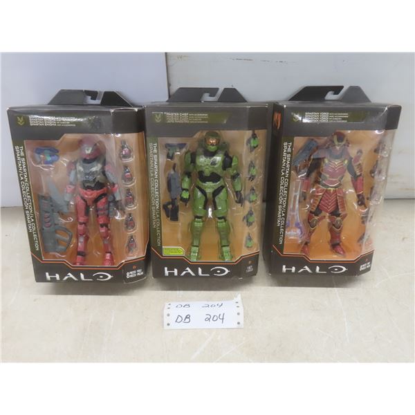 3 Halo Action Figures (Factory Sealed)