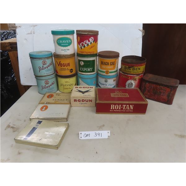 Tobacco Tins: Export, Black Cat, Players, Big Ben, Turret, and More