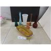 Image 1 : Vases, Carnival Glass, and Serving Dish