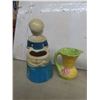 Image 10 : Bone China Floral Arrangement, China Pie Lifters, 3 Pieces Pendelfin Figures +