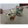 Image 6 : Bone China Floral Arrangement, China Pie Lifters, 3 Pieces Pendelfin Figures +