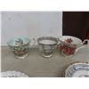 Image 3 : Cobalt Blue Glass & Silver Plated Salt Pepper Shakers & Royal Albert Cups, Saucers, Plates, Creamer,