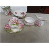 Image 5 : Cobalt Blue Glass & Silver Plated Salt Pepper Shakers & Royal Albert Cups, Saucers, Plates, Creamer,