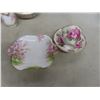 Image 6 : Cobalt Blue Glass & Silver Plated Salt Pepper Shakers & Royal Albert Cups, Saucers, Plates, Creamer,