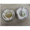 Image 7 : Cobalt Blue Glass & Silver Plated Salt Pepper Shakers & Royal Albert Cups, Saucers, Plates, Creamer,