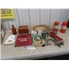 Image 1 : 2 Thermoses, Meat Grinder, Juicer, Milk Glass, Casserole Dish with Wicker Holder, and More