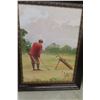 Image 3 : 2 Antique Framed Golf Pictures 23" x 29"