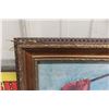 Image 3 : Antique Framed Folk Art Picture and Fox Hunt Needlework 19" x 23"