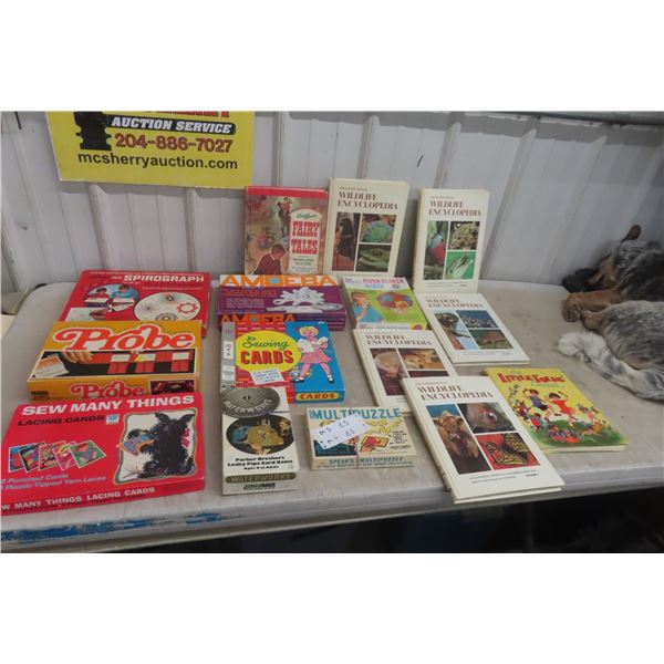 Board Game, Wildlife Encyclopedia, Fairy Tale Book