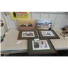 Image 1 : 5 Framed Photos: Race Car, Ball Game, and Business People