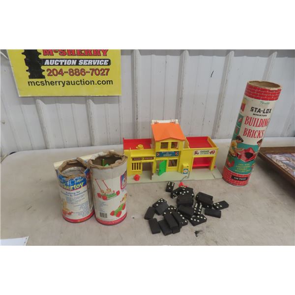 Fisher-Price Play Station, Building Bricks, and Tinker Toy