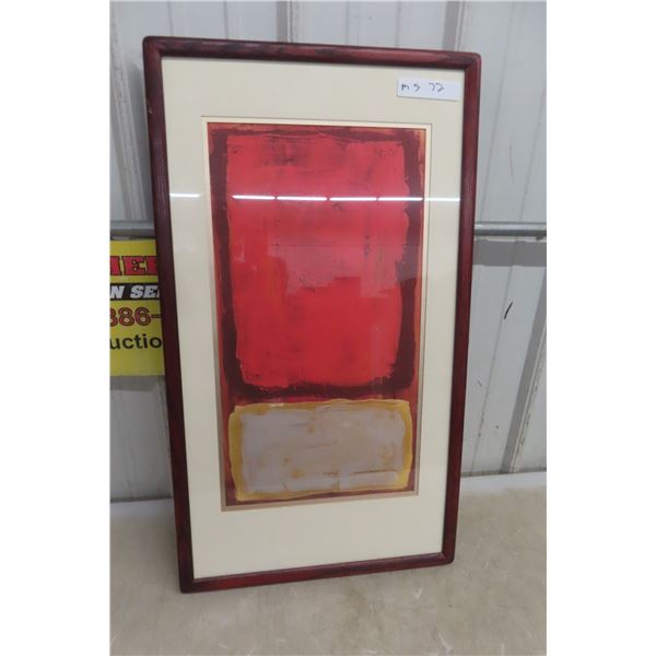 Framed Abstract 17 1/2" x 31"