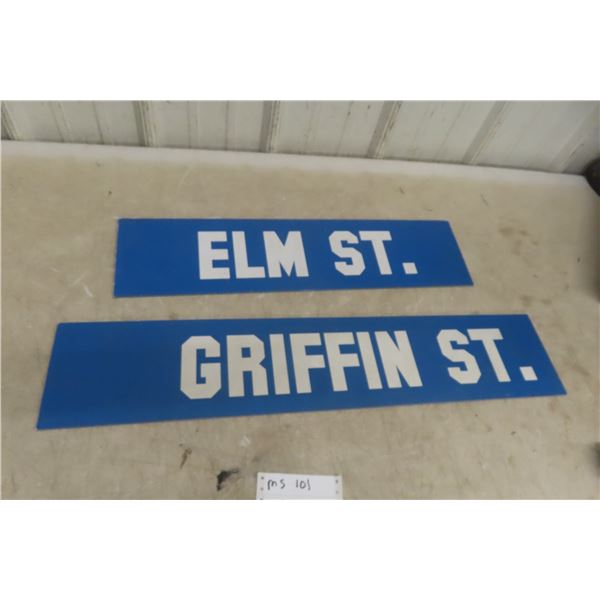 2 Winnipeg Street Signs, 2 Sided Largest 6" x 30"