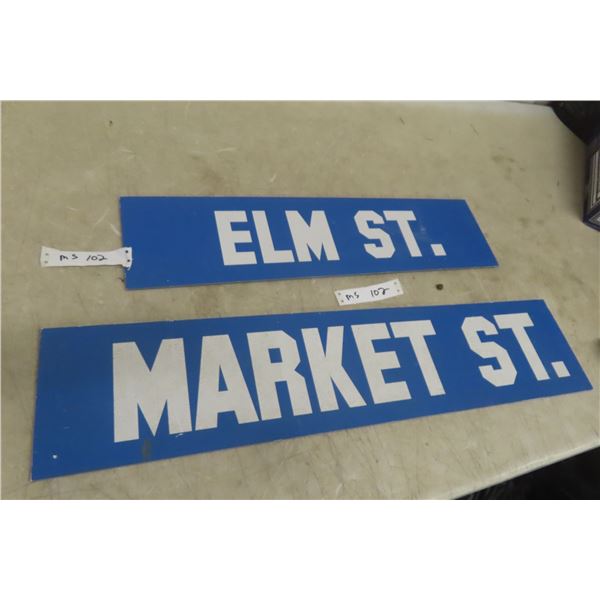 2 Winnipeg Street Signs, 2 Sided Largest 6 1/2" x 30"