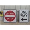 Image 1 : 2 Traffic Signs: Do Not Enter 24" x 24", One Way 18" x 24"