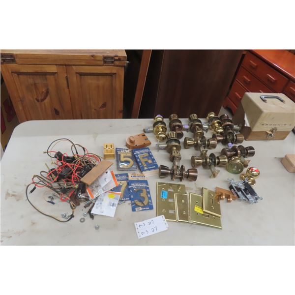 Door Knobs, Electrical Switch, Dead Bolt, and House Numbers