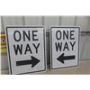 Image 1 : 2 One Way Traffic Signs 18" x 24"