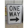 Image 2 : 2 One Way Traffic Signs 18" x 24"