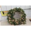 Image 1 : Light-Up Christmas Wreath, 33" Diameter