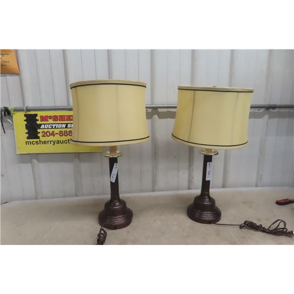 2 Metal Table Lamps