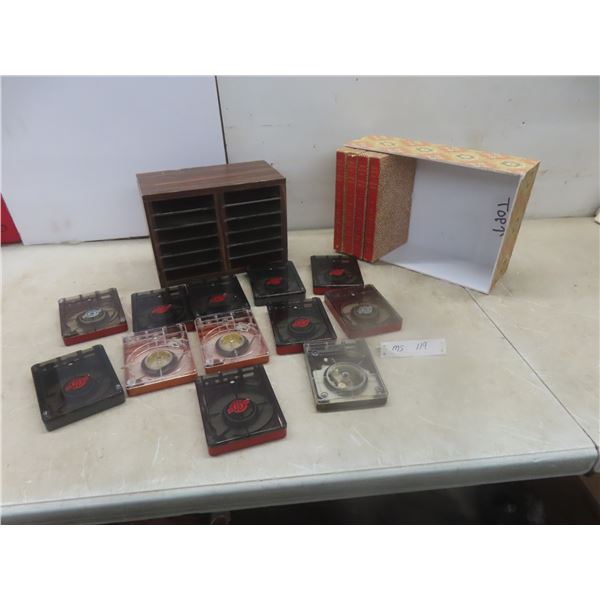 12 Vintage Movie Cartridges with Case and 4 Book Covers
