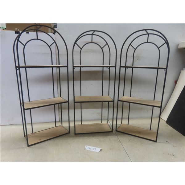 3 Matching 3-Tier What-Not Shelf Units, 29" x 12 1/2" x 6"