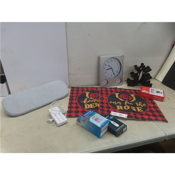 Memory Foam Pillow, 2 Pillow Slips, New Ball Cap Over-the-Door Rack, Safety First Thermometer,