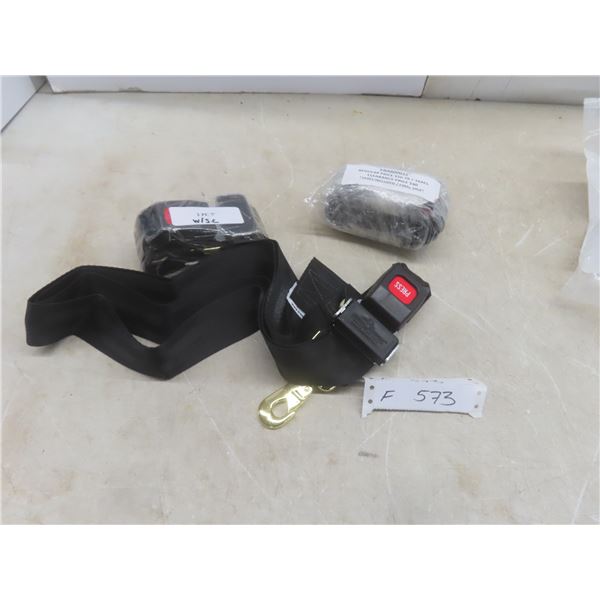 Stretcher Straps Nylon 2-PC 7ft, Metal Buckle and Speed Clips, Black