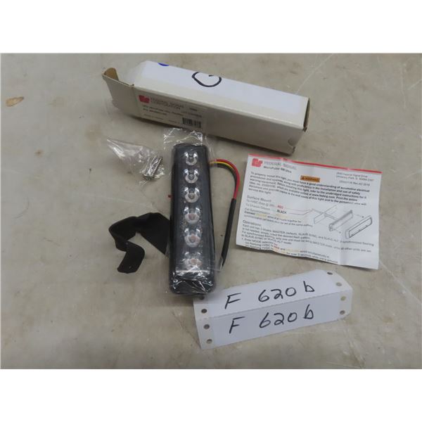 Light Head 6-LED Red/Red LED Clear, Ultra Low-Profile Perimeter Warning Light