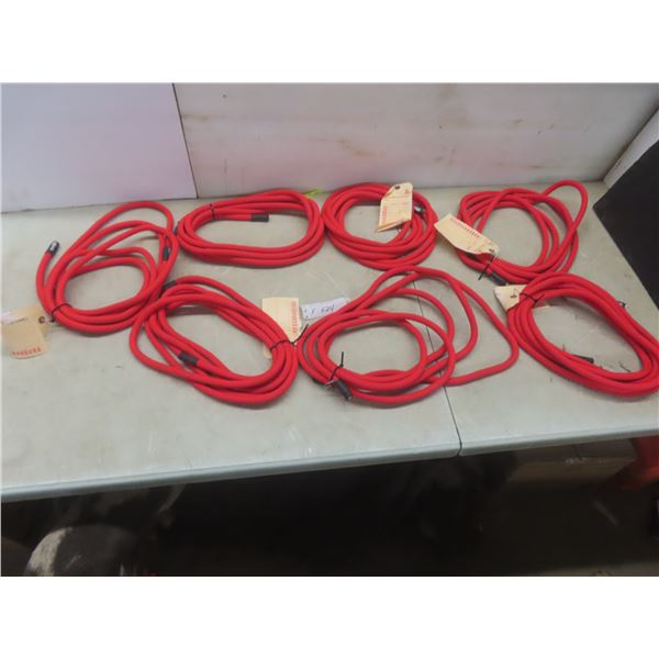 Lifeline Rescue 1/2" CMC Rope Red, 100% Nylon Kernmantle, 15ft Lengths, 7 Pieces